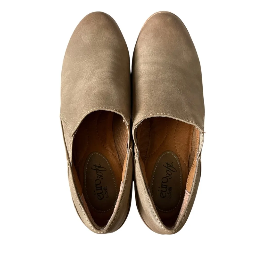 euro soft by sofft taupe padded slip on casual loafers comfort technology 6 1/2M Tan Size 6.5 - Image 7