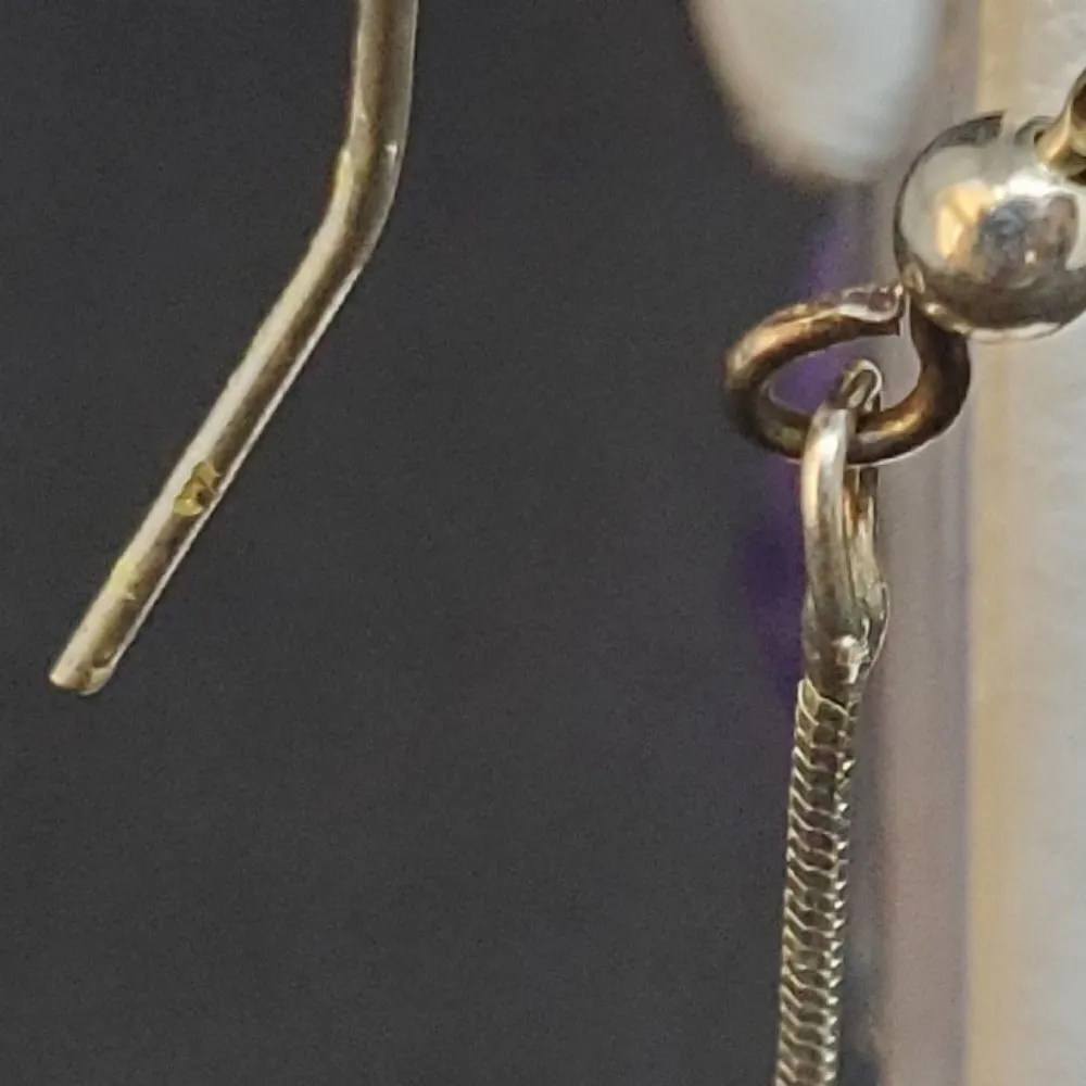 Sterling Silver Amethyst Dangling Earrings Purple - Image 5