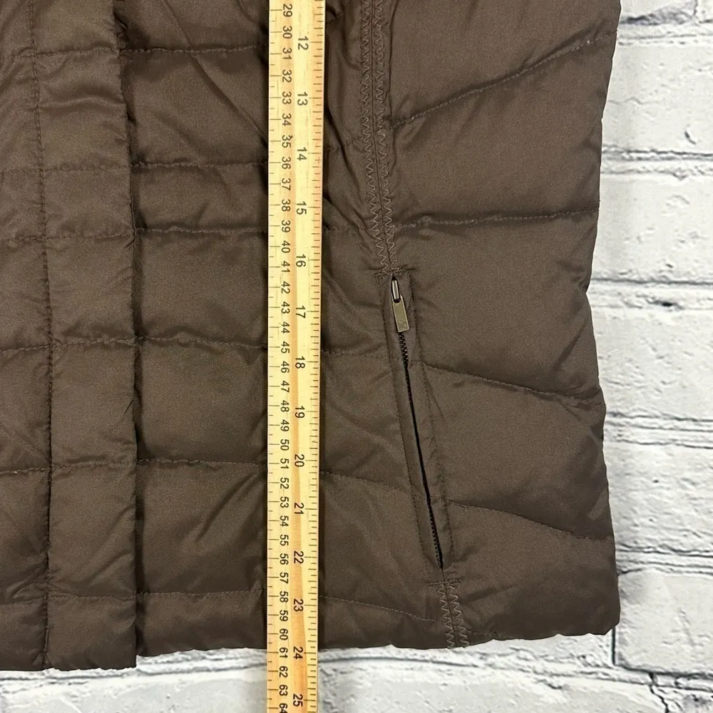 Brown Eddie Bauer Down Puffer Vest women’s size M petite - Image 3