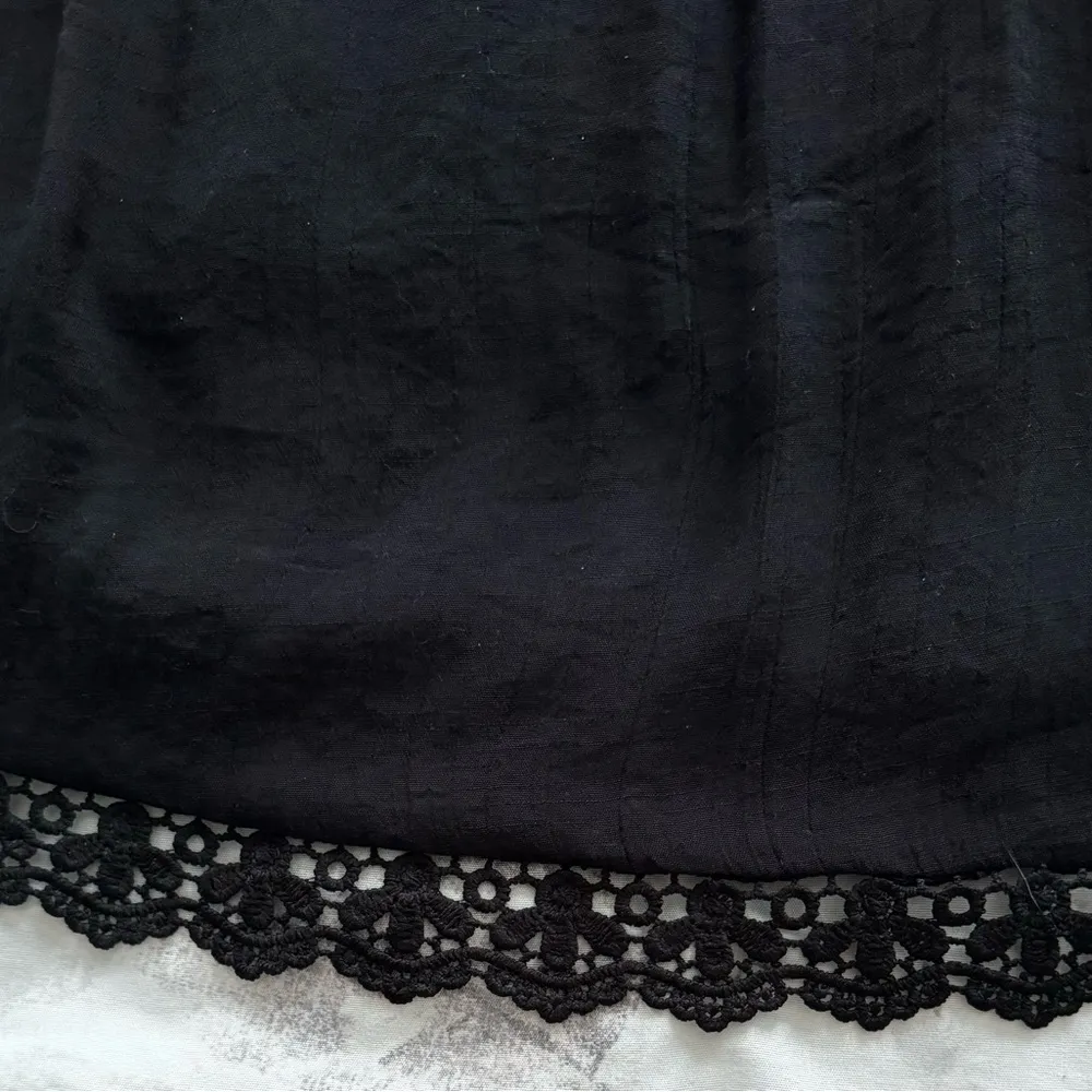Forgotten Grace black lace crochet long sleeve blouse tunic, size S bohemian - Image 5