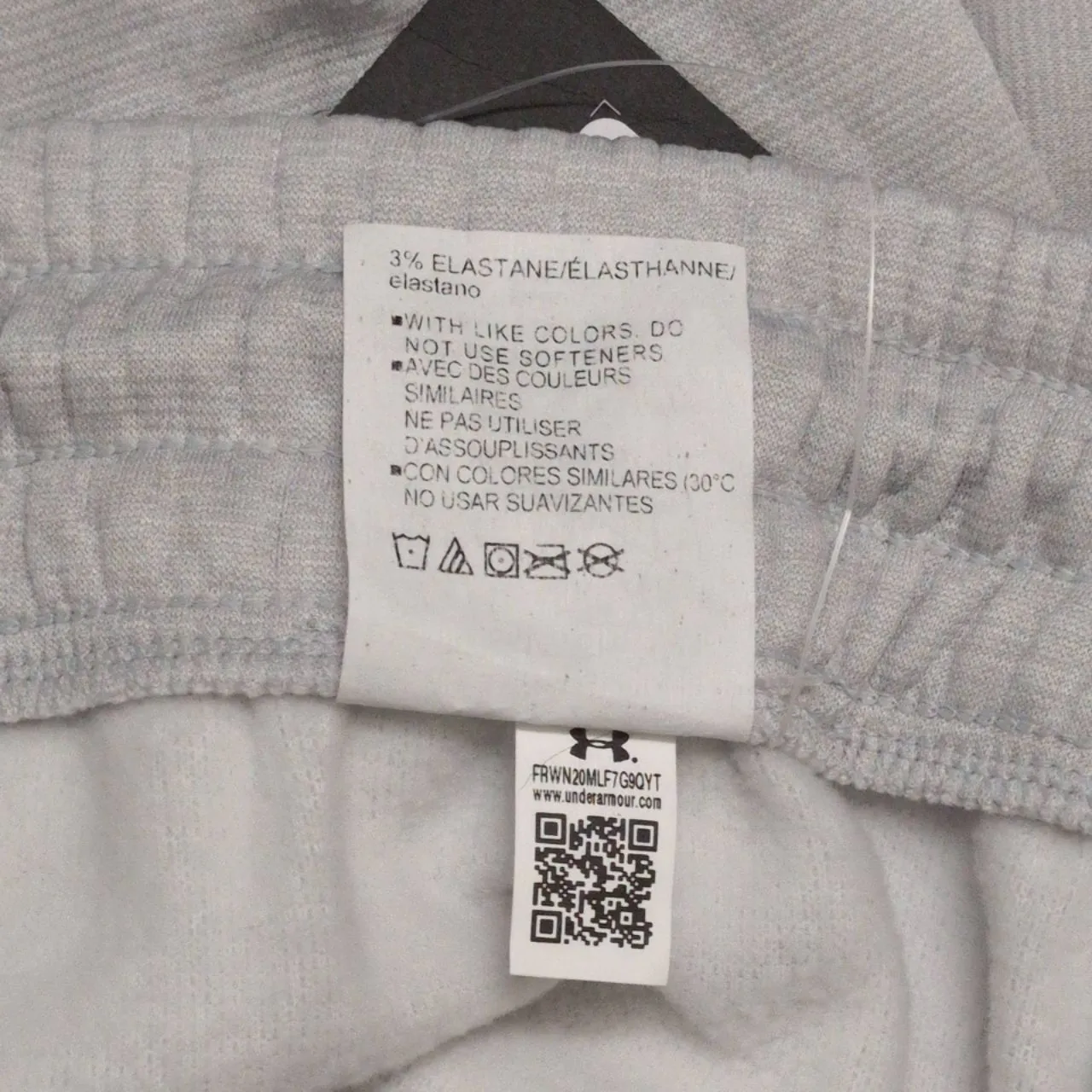 NWT Under Armour UA Fleece Jogger Light Grey Logo Ribbed Cuff Pants S - Image 11