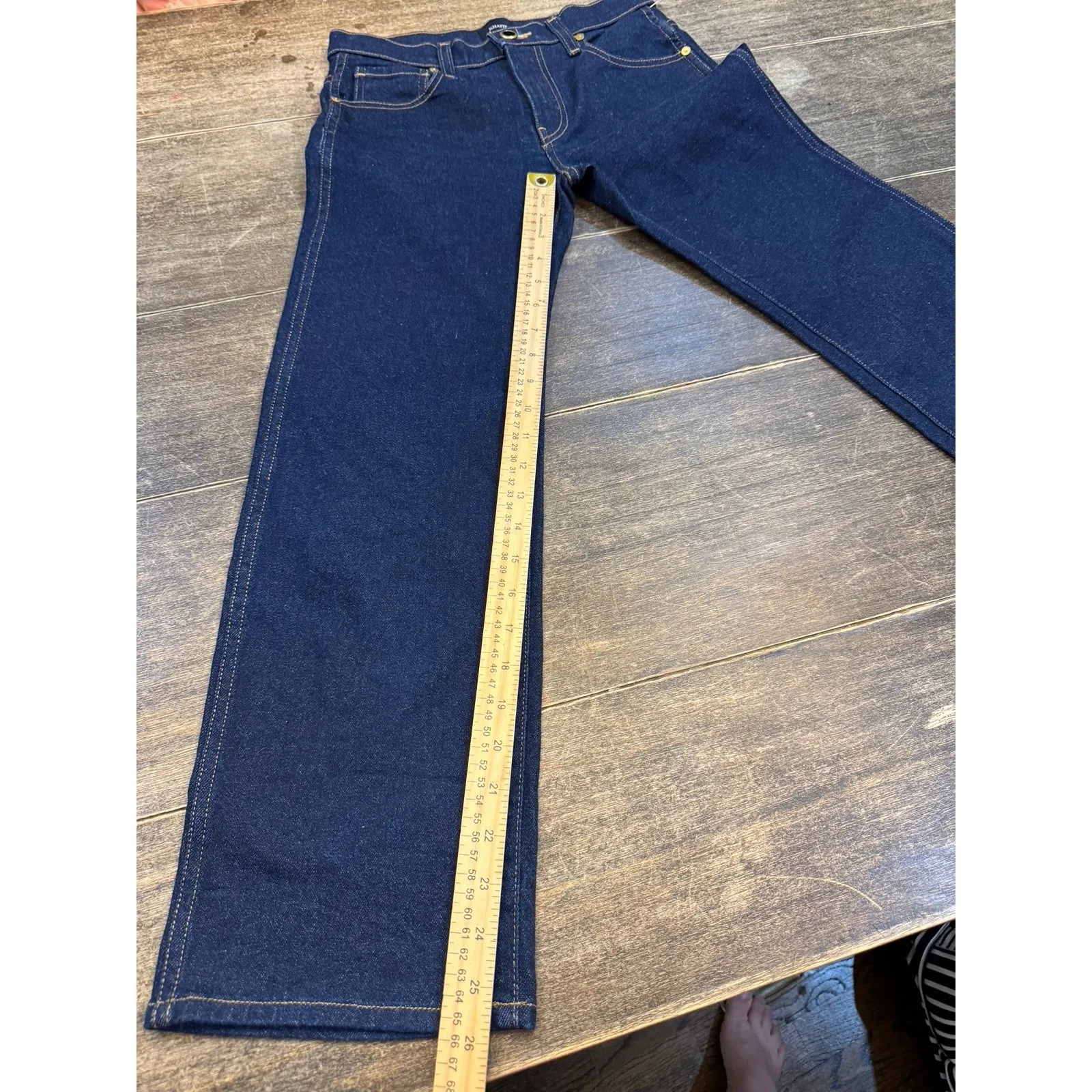 Khaite WENDELL CROPPED MID-RISE WIDE-LEG JEANS IN DARK DENIM Size 24 - Image 5