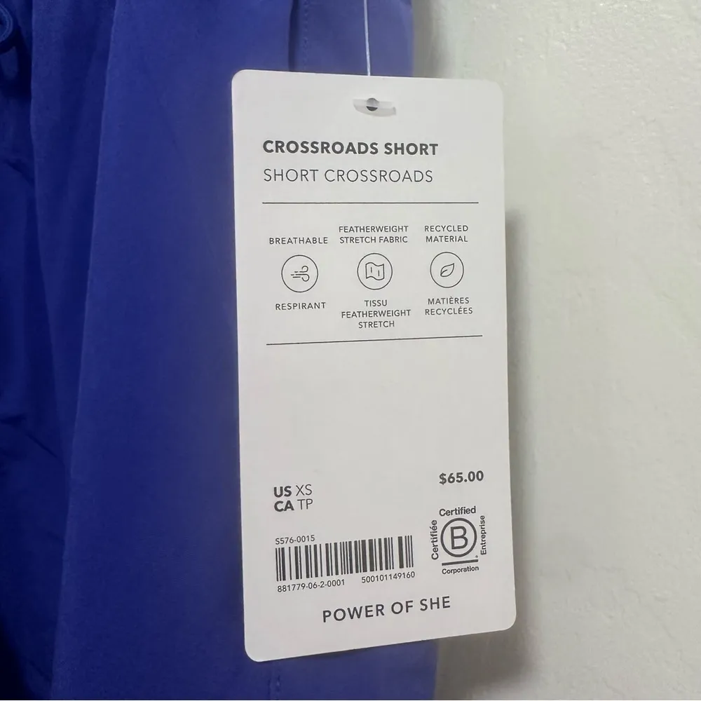 Athleta Crossroads Blue Shorts Size XS - Image 4