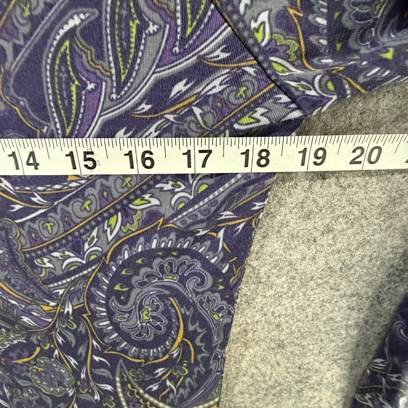 Winter Silks Y2K Babydoll Top L Purple Paisley Silk Blend Feminine Boho Blouse Size L - Image 8