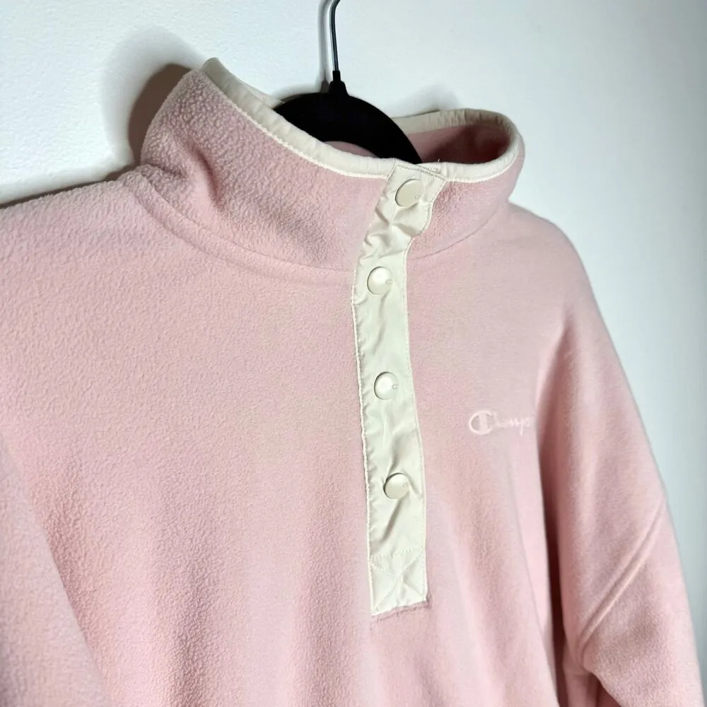 Explorer Soft Long Sleeve Mock Neck Fleece Pullover Sweater Large Pink - Image 3