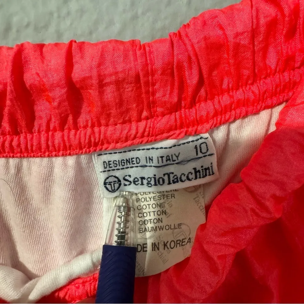 Sergio Tacchini Women Pink Vintage Athletic Drawstring Waist Track Pants Sz S - Image 6