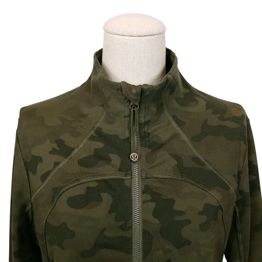 Lululemon Forme Jacket Cuffins Savasana Camo 20cm Fatigue Green Sz 10 - Image 2