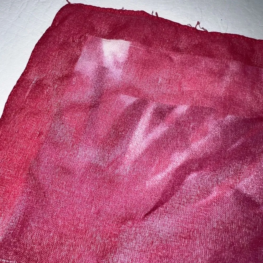 Square Scarf 19" Fuchsia Hot Pink Floral Semi Sheer Womens Ladies Silky - Image 5