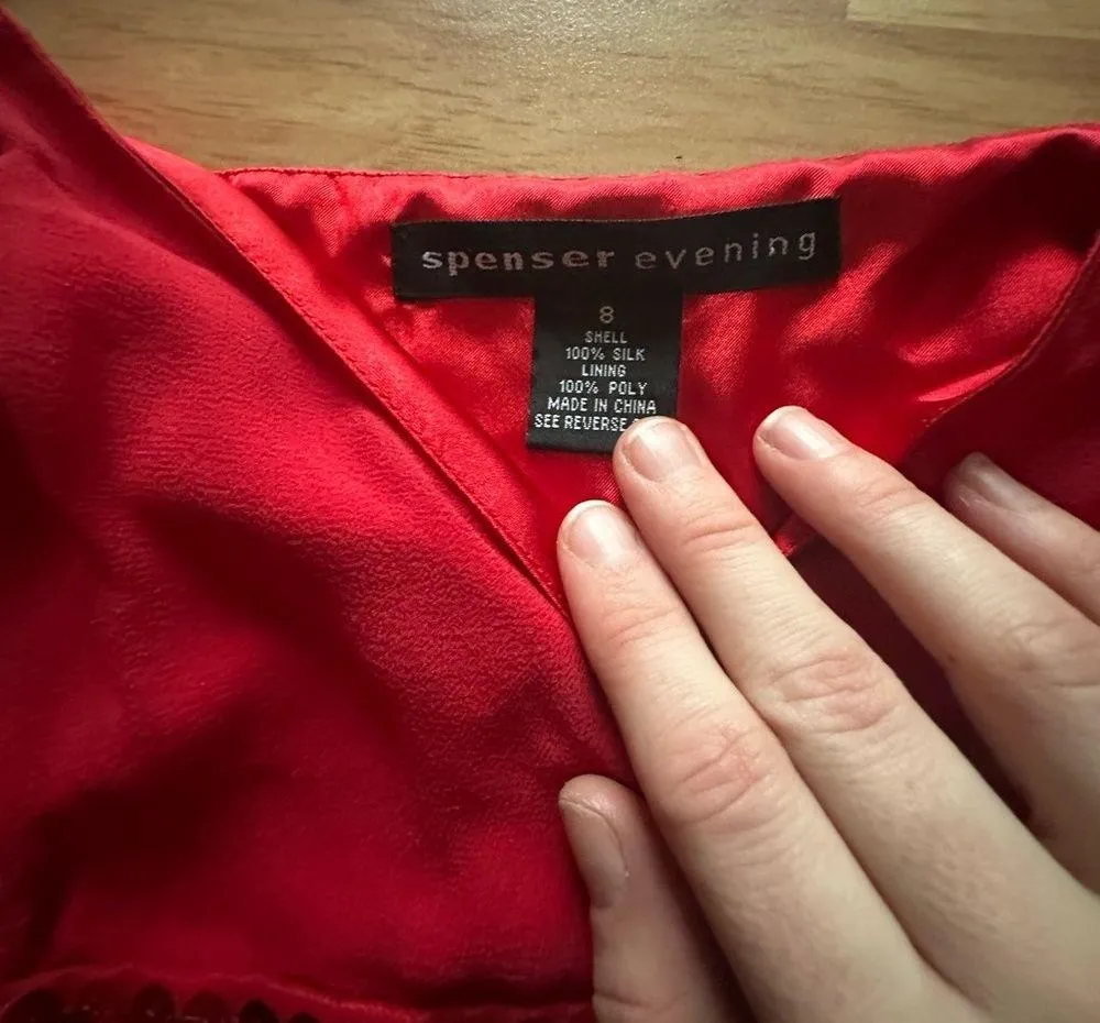 Women’s red vintage sparkly holiday top/cami - Image 4