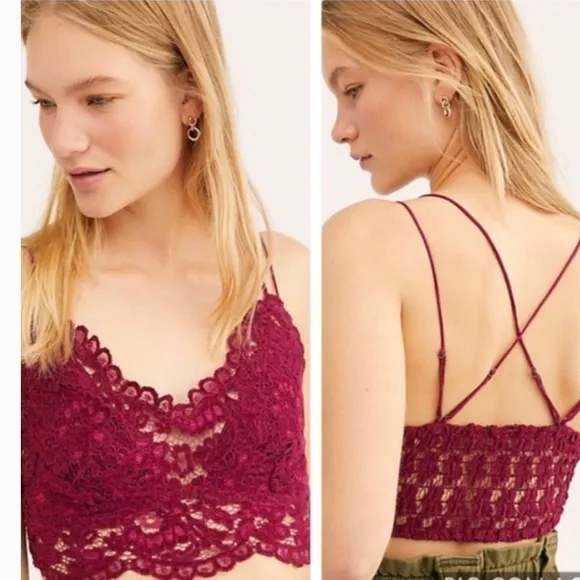 Free People NWT Celine Bralette in Mulberry - Image 2