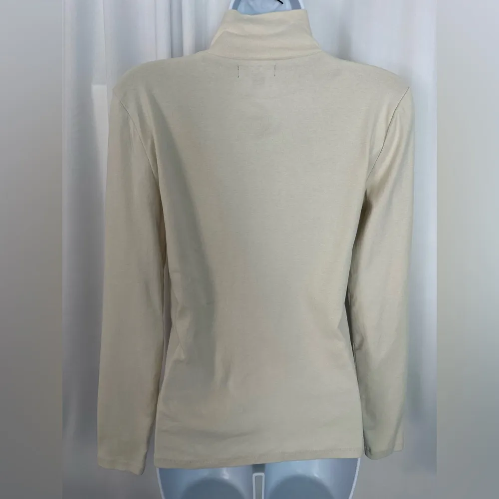 J.Crew Elegant Cream Turtleneck Top (791) - Image 2