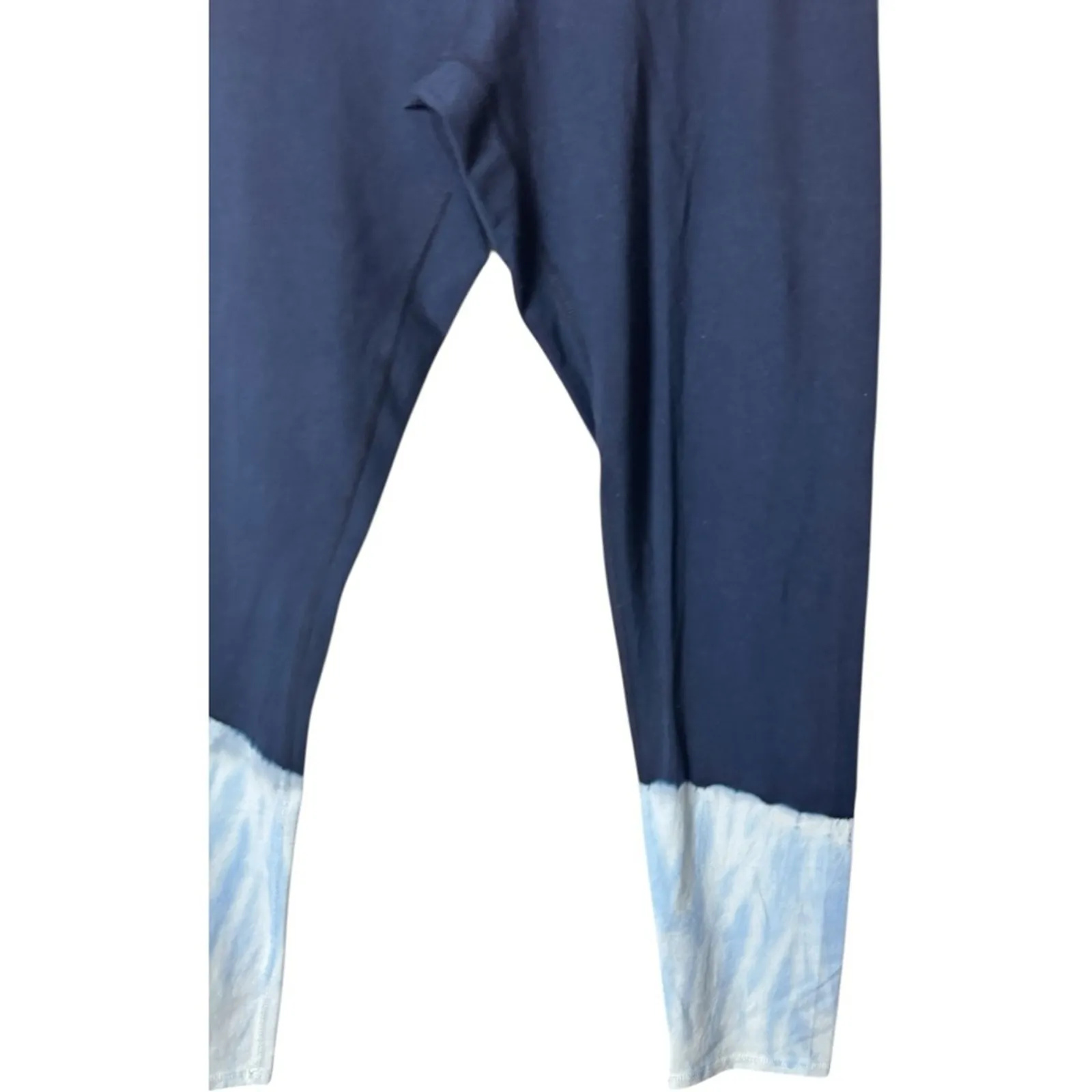 J.Jill Fit Cotton Athletic Sporty Navy and Tie Dye Leggings Sz M NWOT Blue Size M - Image 2