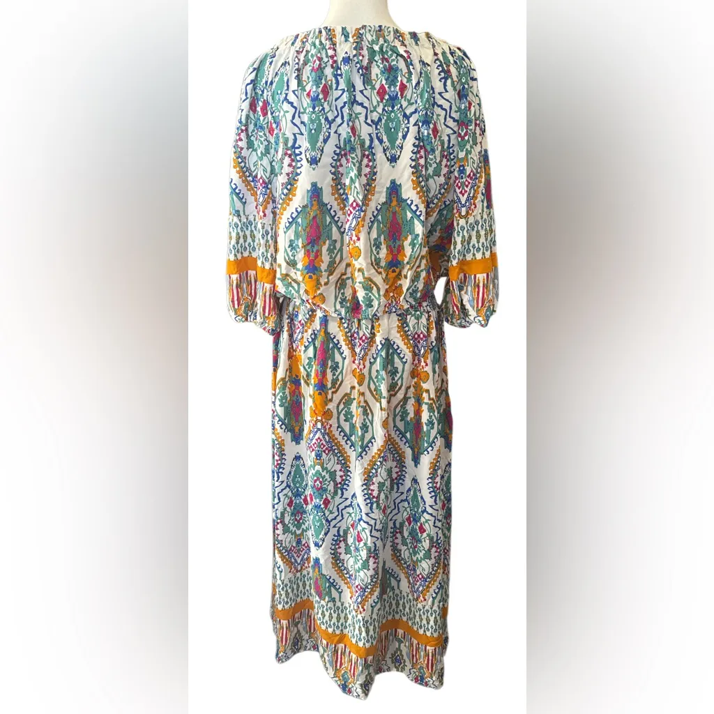 Christian Siriano Multicolor Long skirt set 100% rayon Orange Size L - Image 2