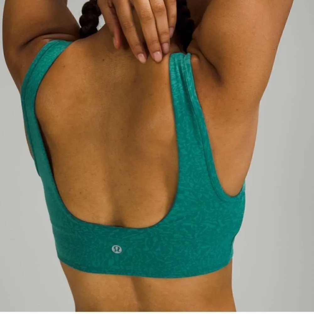 Lululemon Crunch Teal Lagoon Everlux Cut-Out Train Bra *Medium Support, B/C Cups - Image 4