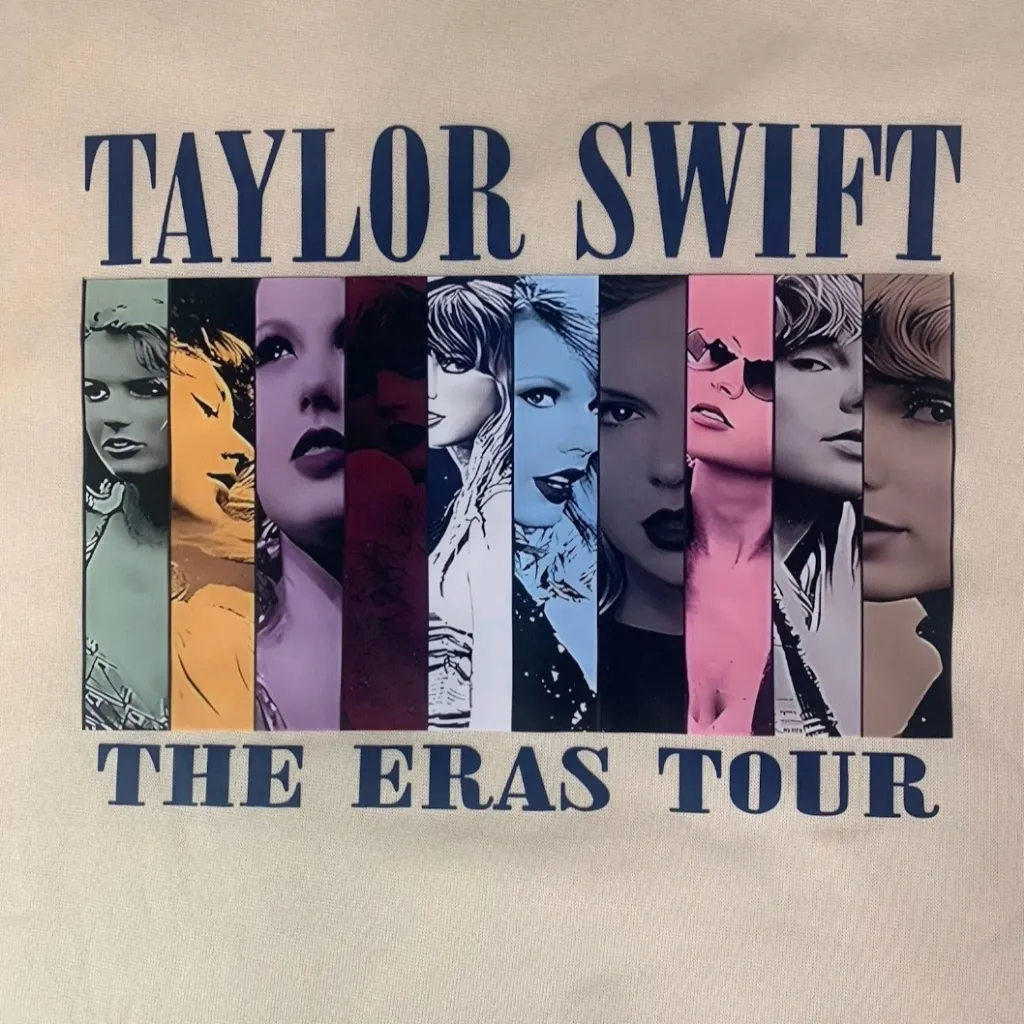 Taylor Swift Sweatshirt The Eras Tour Crew Neck Size XXL Cream Tan - Image 4