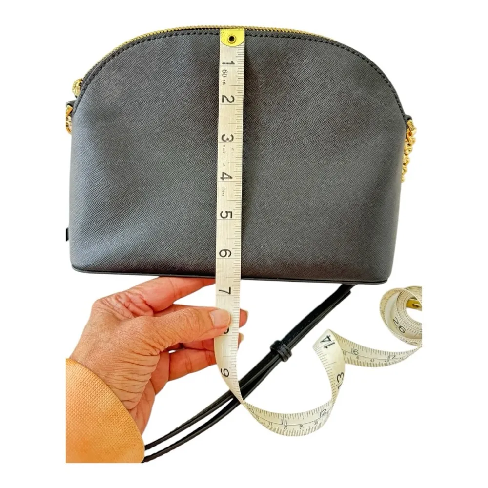 Michael Kors Black Leather Crossbody Handbag - Image 9