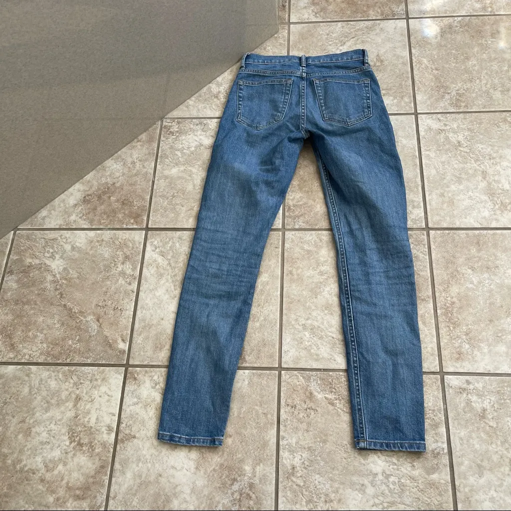 EVERLANE Blue Skinny Mid Rise‎ Jeans Womens Size 23 Regular Pre Owned. - Image 10