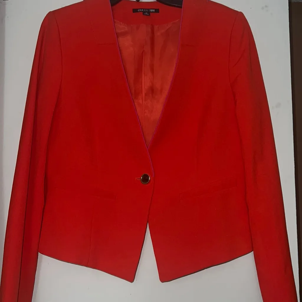 Gianni Bini Blazer Size 10 Dark Coral/Red - Image 2