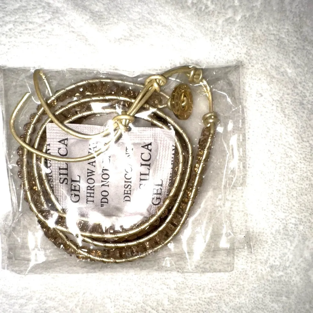 Victoria Emerson Gold and Brown Wrap Bracelet - Image 2