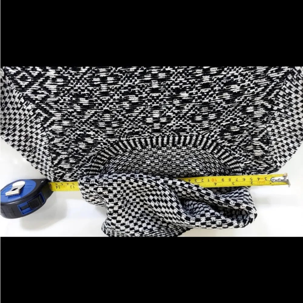 Lucky Brand Black/White Cotton Sweater Side Zippers Long Sleeve Sz XS XC - Image 8