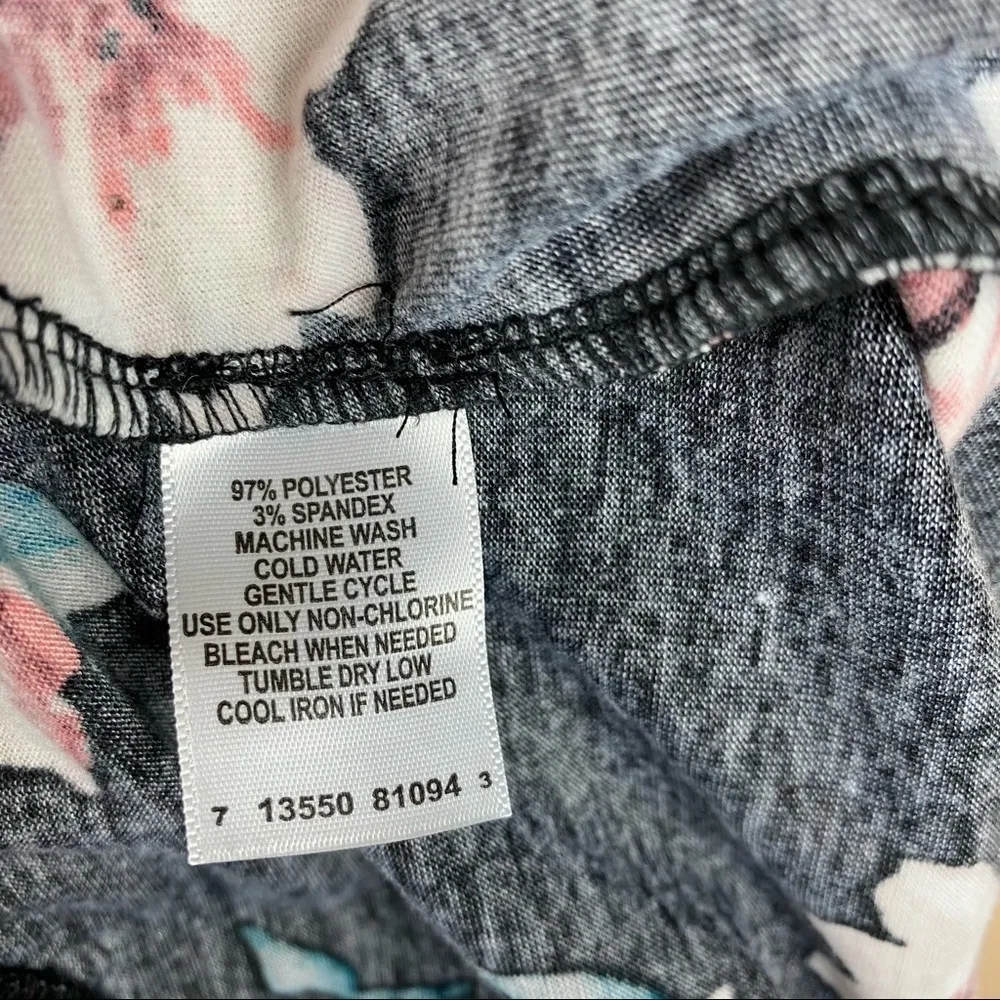 GNW Size Large Floral Soft Floral Strapless Dress Buttery Spring Wedding Black - Image 4