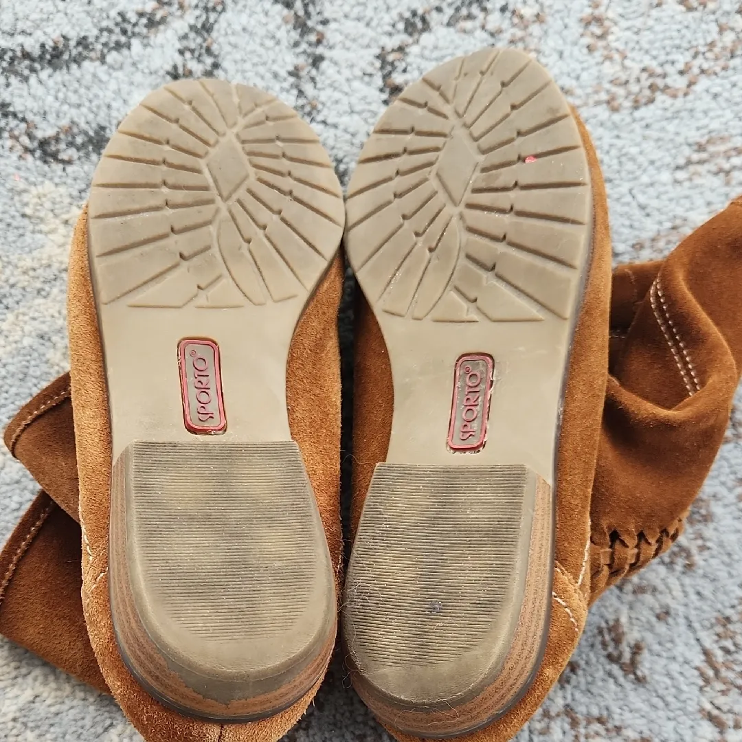 Sporto Bridget Suede Leather Boots Brown 8.5 - Image 5