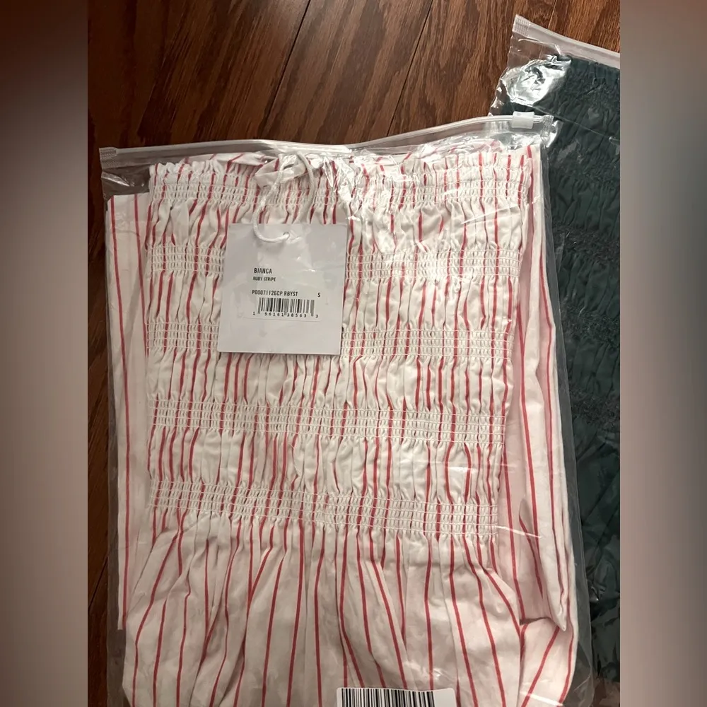 PISTOLA BIANCA SHIRRED BODICE DRESS - RUBY STRIPE - Image 6