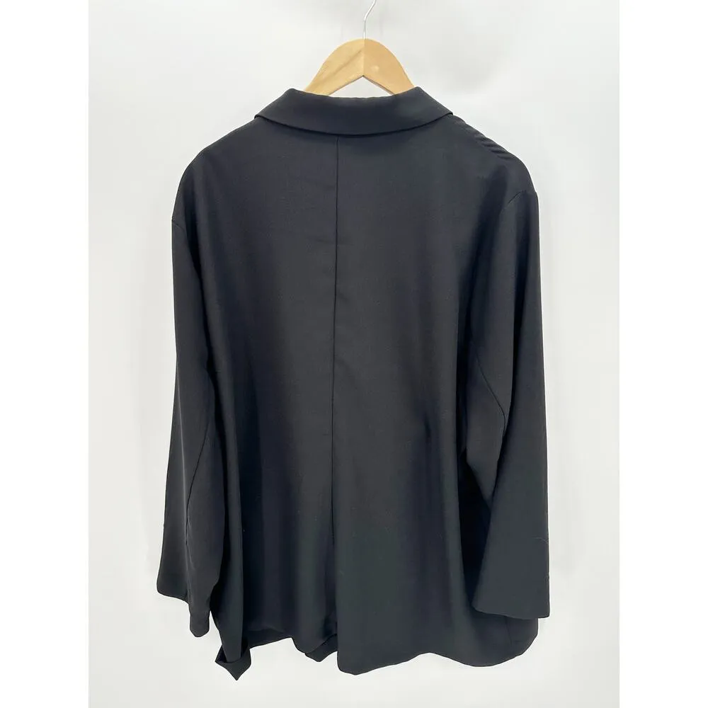 Elizabeth And James Dull Black Double Button Long Blazer Women Size 3X NWT - Image 2