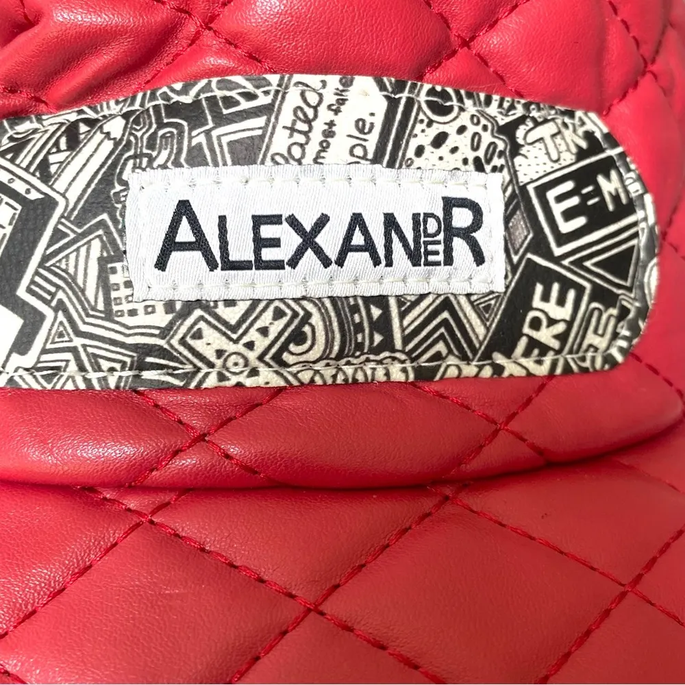 AF Academy Fits Alexander Quilted Bucket Hat Red - Image 11