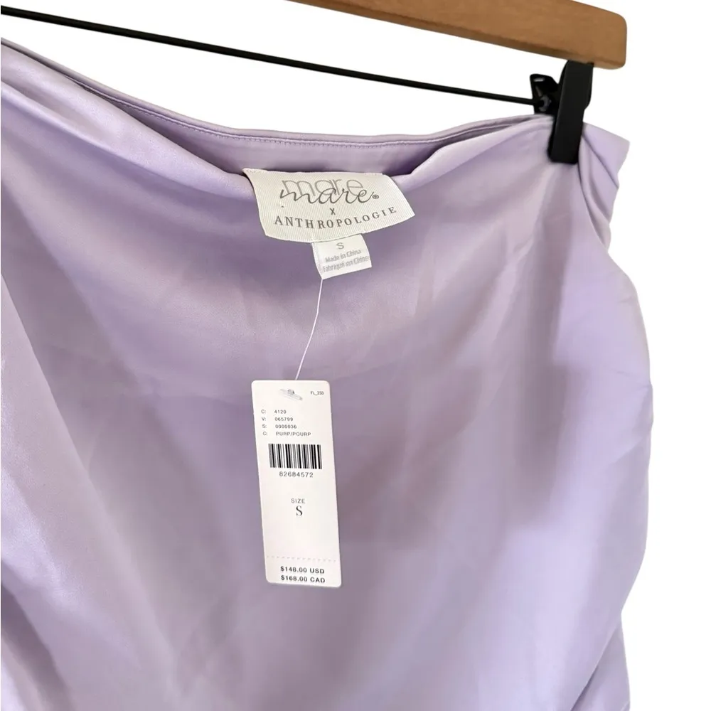 Mare Mare Anthropologie NEW Sheer Overlay Maxi Skirt Lavender - Image 8