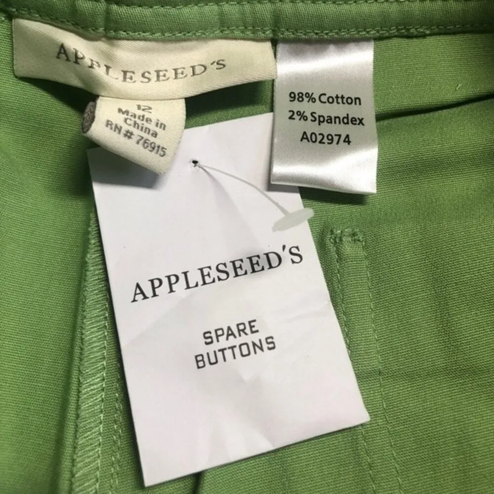 Appleseed’s Sz 12 Green Apple Cargo Shorts Chino High Rise Stretch NEW NWT - Image 3