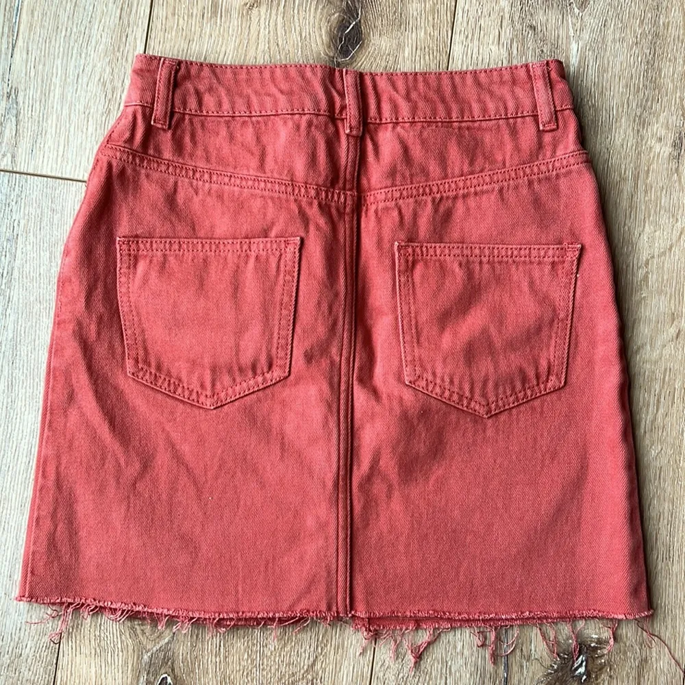 ASOS Frayed Hem V Split Denim Skirt | Women’s Size 4 - Image 3