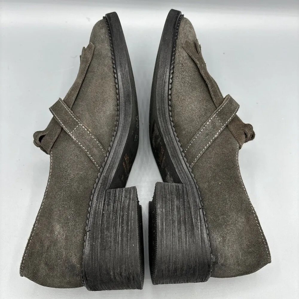 Sixty Seven Suede Kiltie Gray Women’s Shoes Slip On Fringe Made in Spain Size 38 - Image 5
