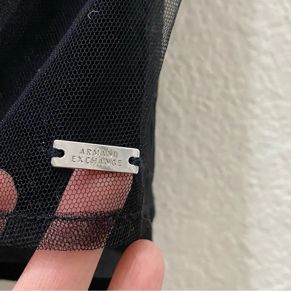 A/X Armani Exchange Sequin Mesh Top Size S New with tags - Image 14