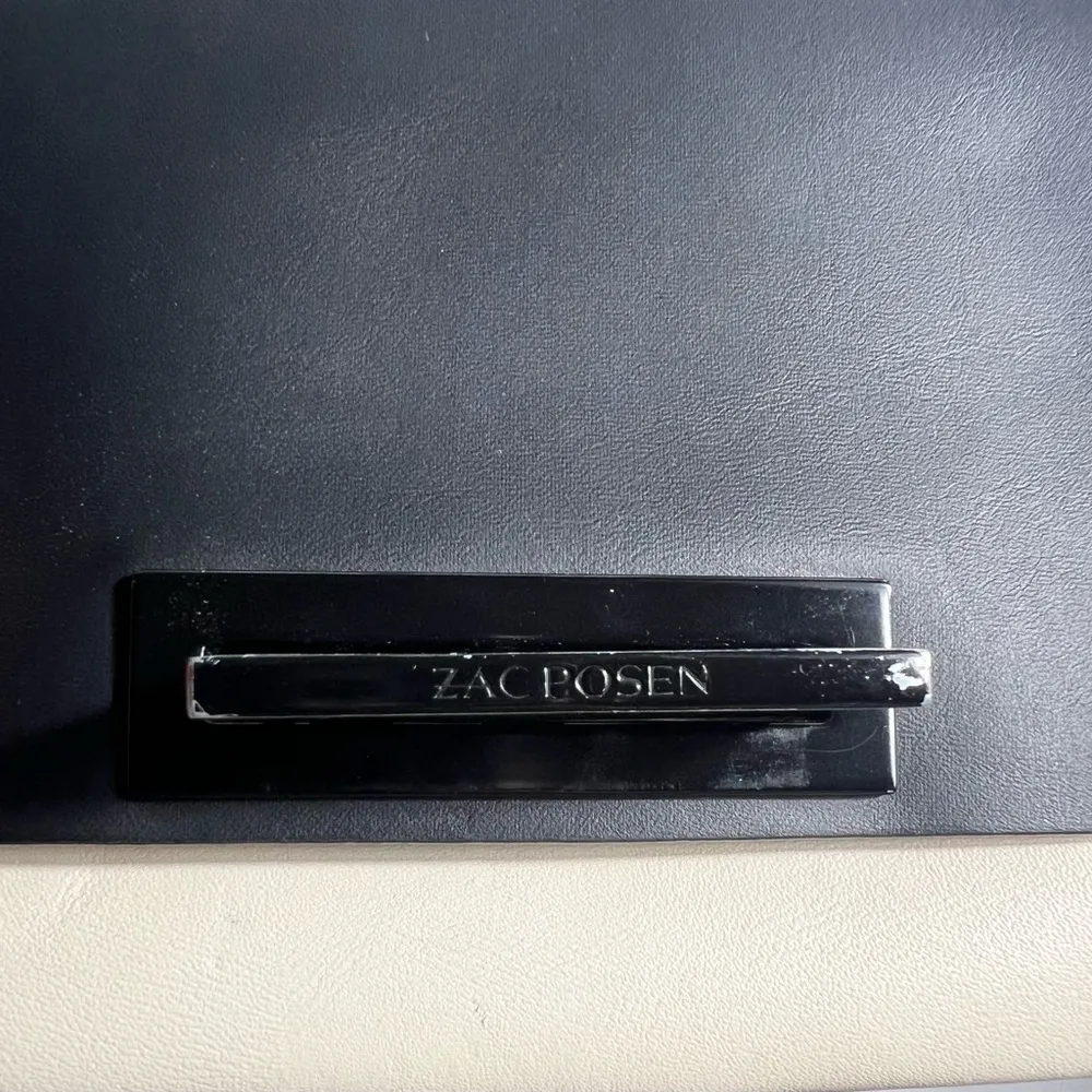 ZAC Zac Posen Crossbody With Dust Bag Black/White Soft Leather Turn Lock Closure Black - Image 6