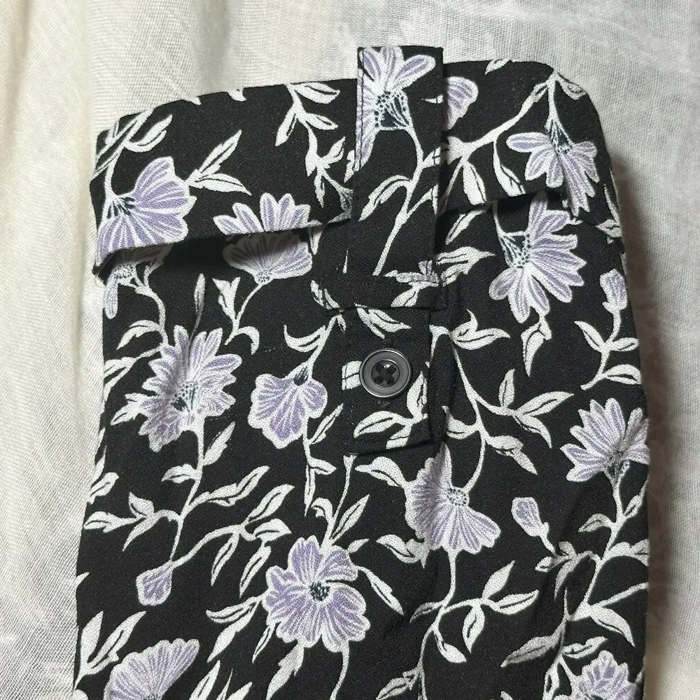 Croft & Barrow Black w/Periwinkle Floral - Image 6
