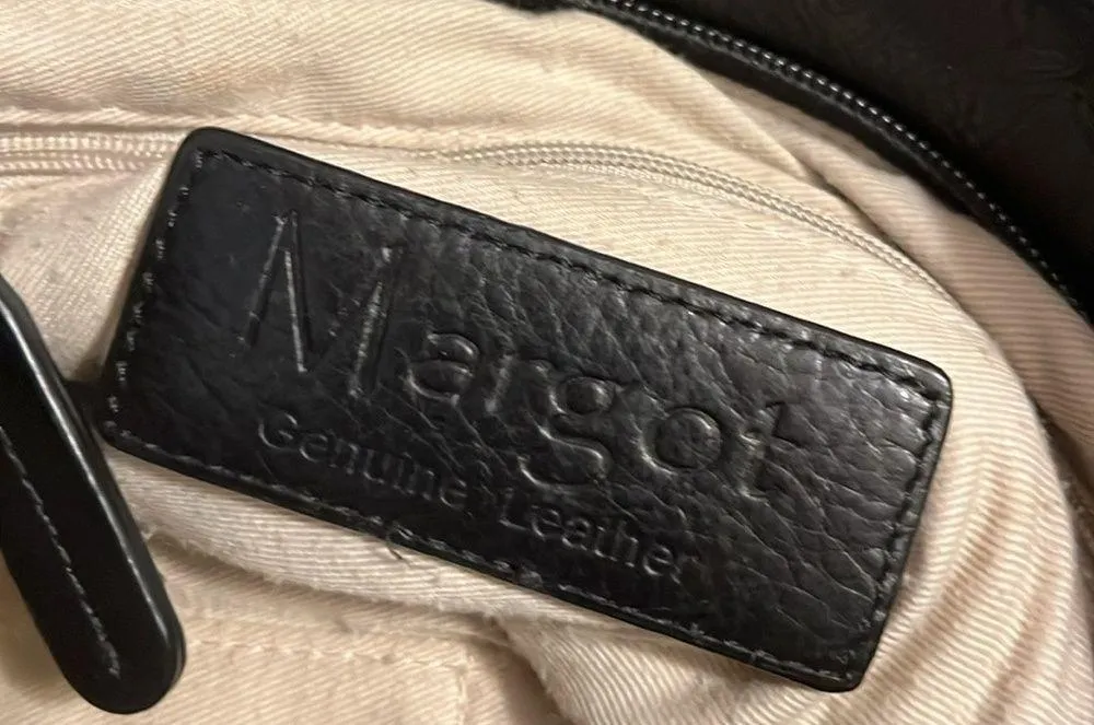 Margot leather crossbody bag Black - Image 6