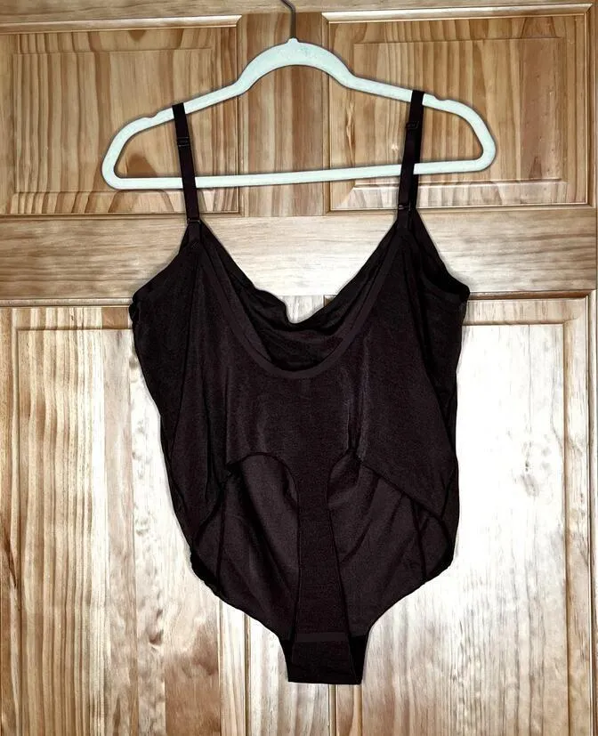 Skims bodysuit size 3X brown thong sheer - Image 2