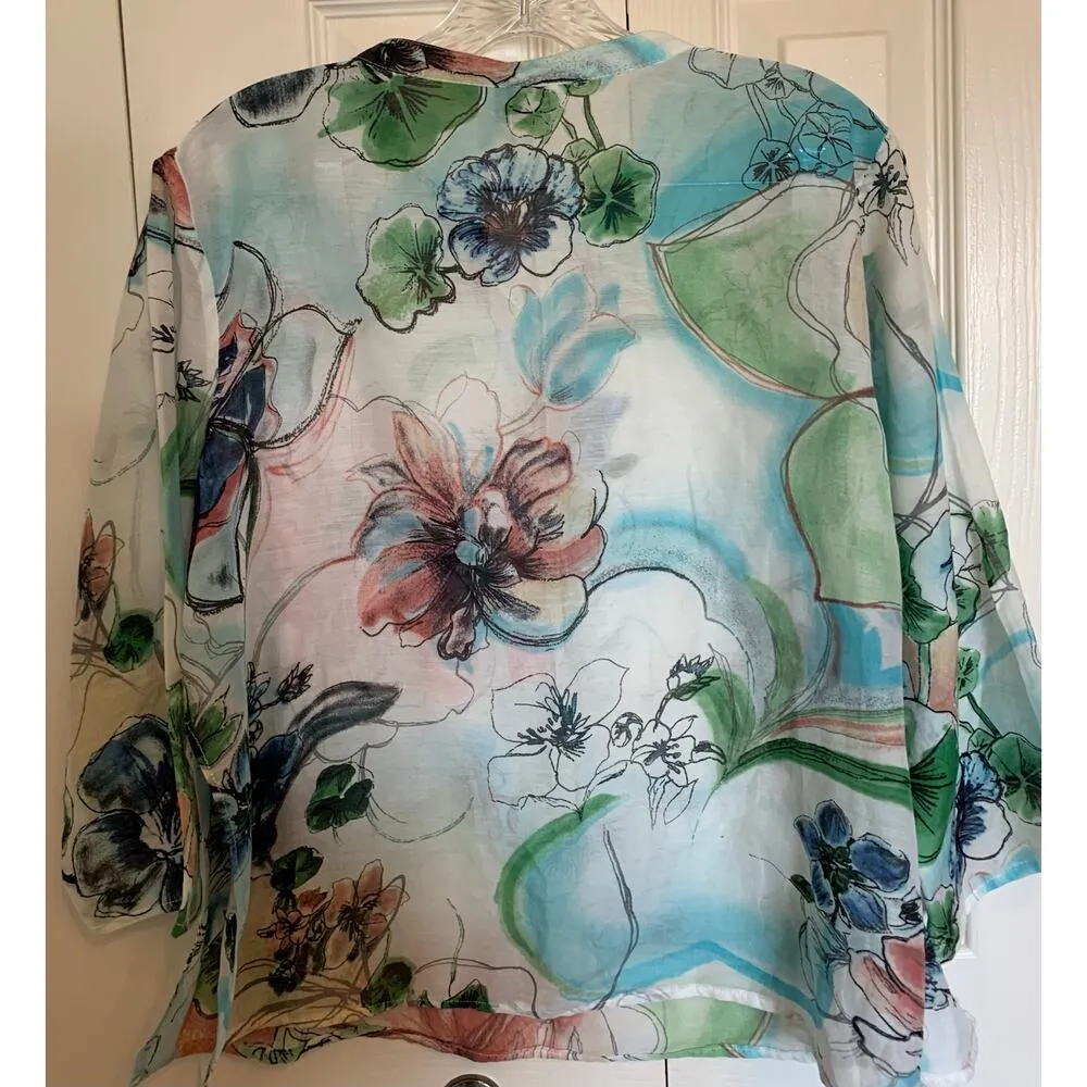 Orvis Lightweight cover up blouse size M/L - Image 3