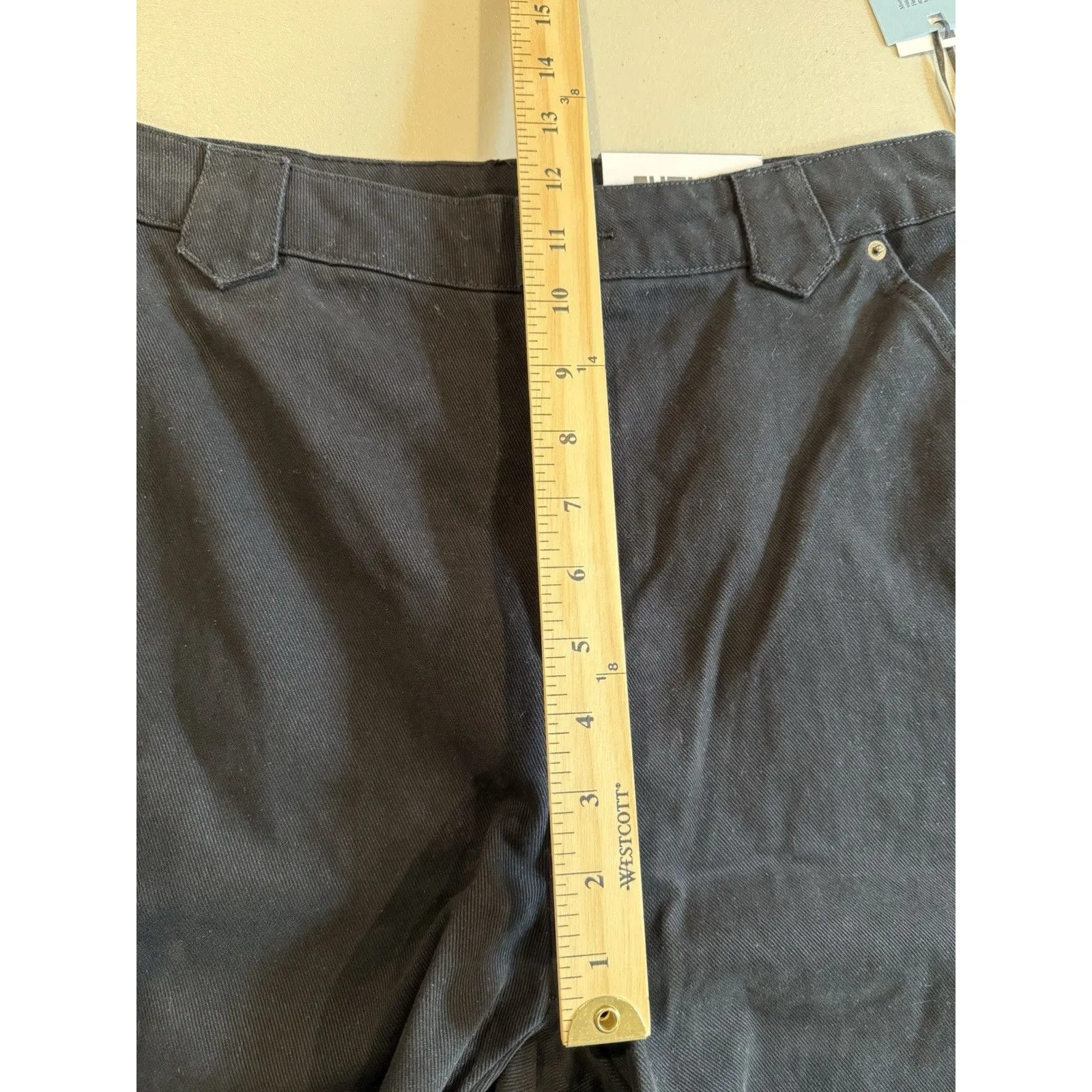 NEW Future Collective Pants Women 8 Blk Straight Leg High Rise Workwear Minimal Black - Image 9