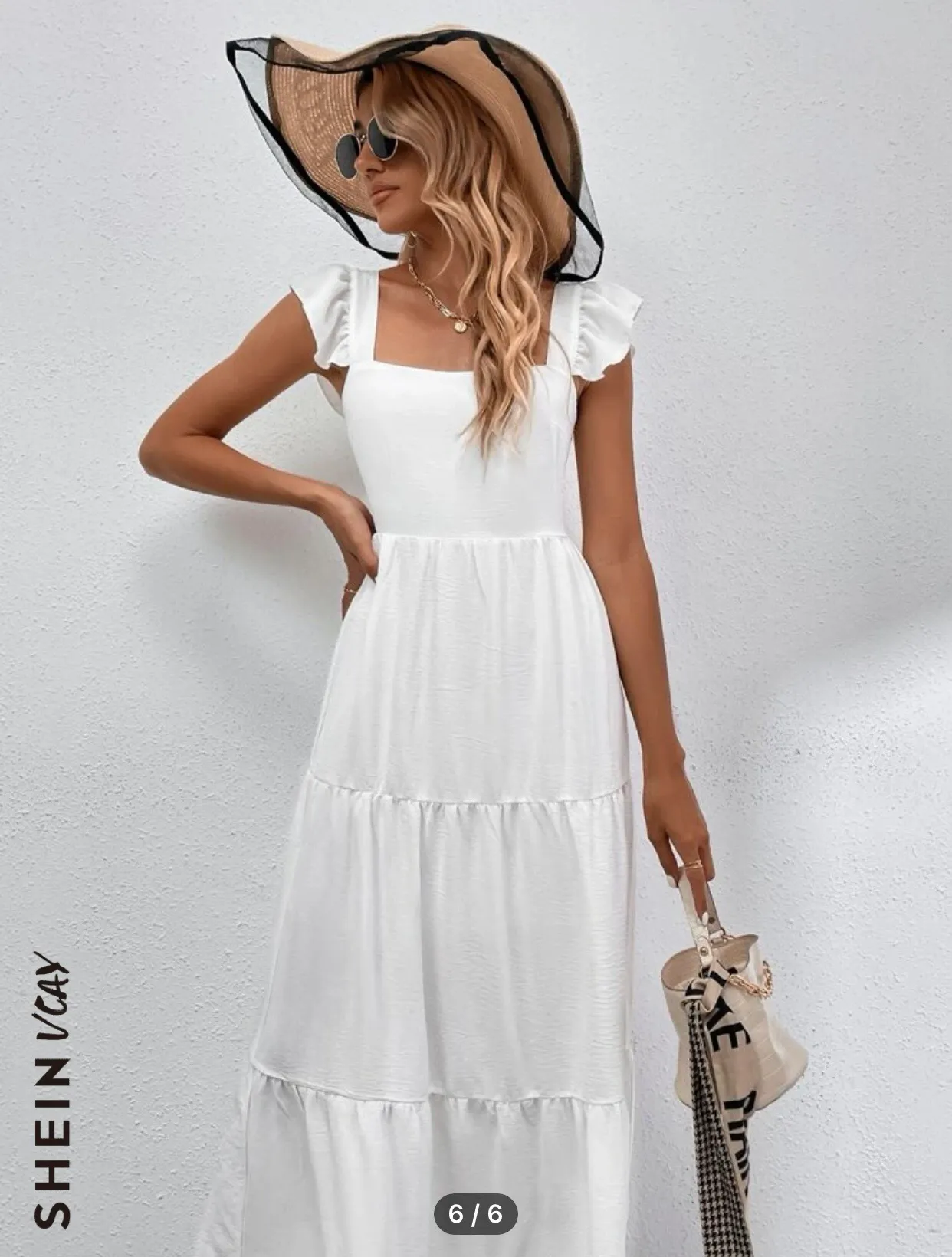 SheIn White Maxi Dress - Image 6