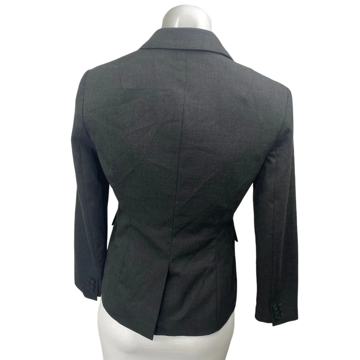 Banana Republic Women's Gray One Button Collar Long Sleeve Blazer Coat Jacket 0 - Image 2