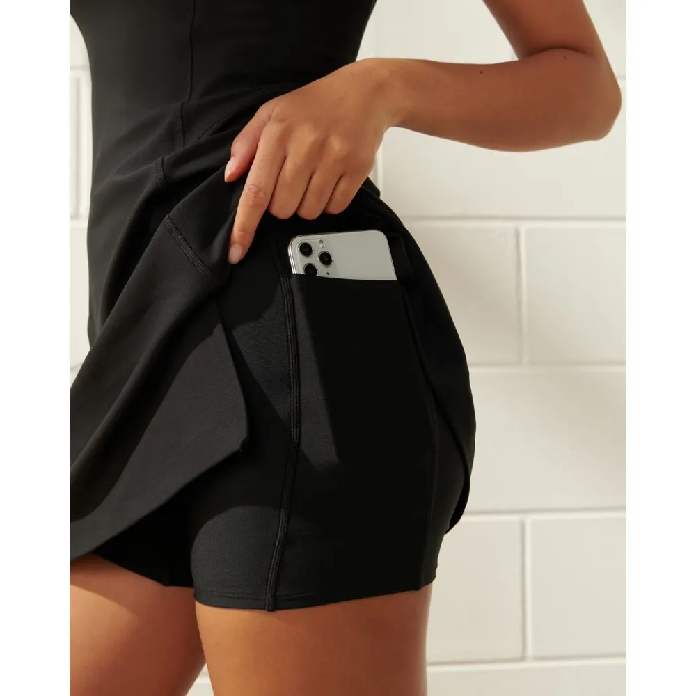 Abercrombie Active‎ YPB sculptLUX Mini Dress Black Size XS - Image 3