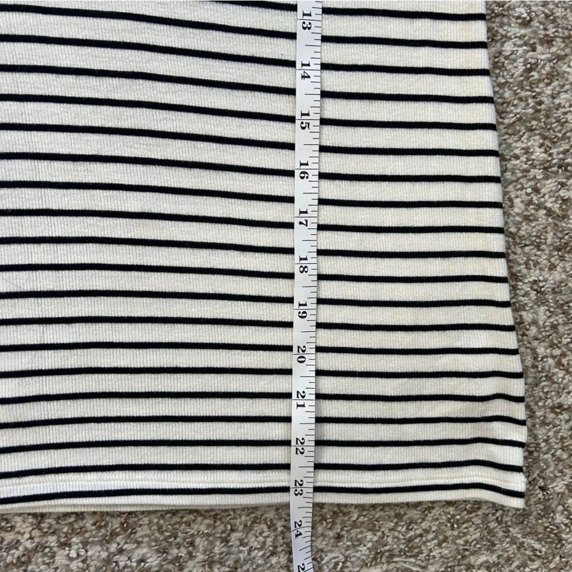 GAP Black and White Striped Long Sleeve Tee Stretch Comfy Casual XL Neutral - Image 6