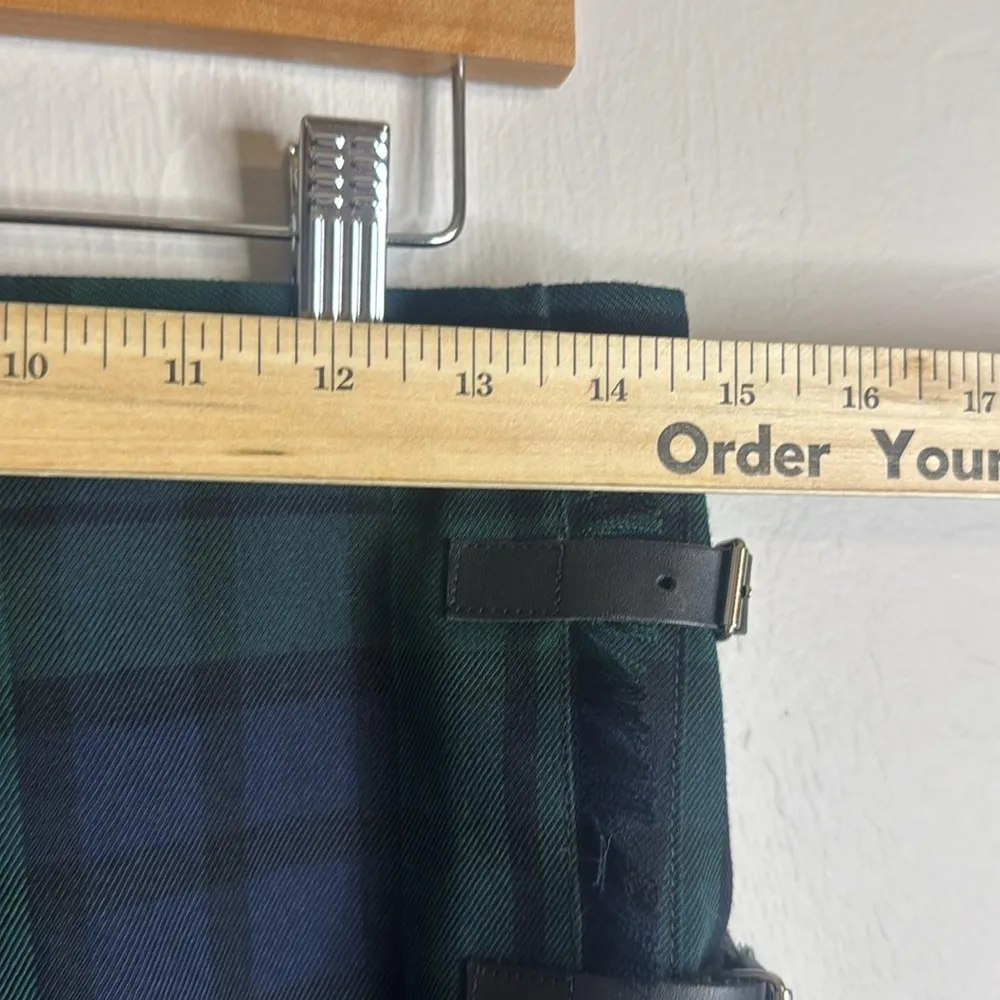 Vtg Tommy jeans 90s Plaid Green & Blue Women's micro mini skirt skort 5 Y2K cute - Image 5