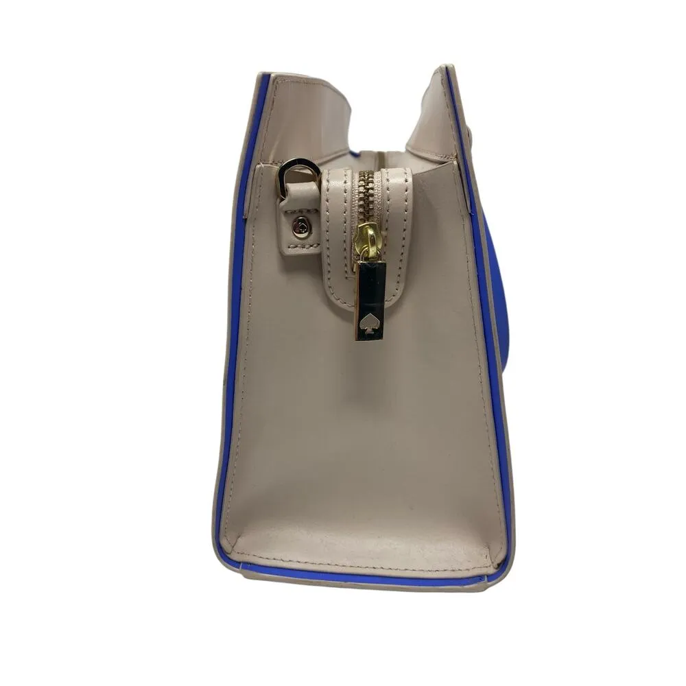 Kate Spade Arbour Hill Kyra Tote Bag Pumice & Adventure Blue Leather Shoulder - Image 5
