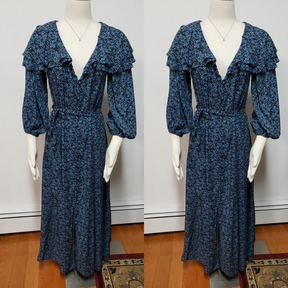 💯%Free people Float On A Sunbeam Midi Dres - Image 3