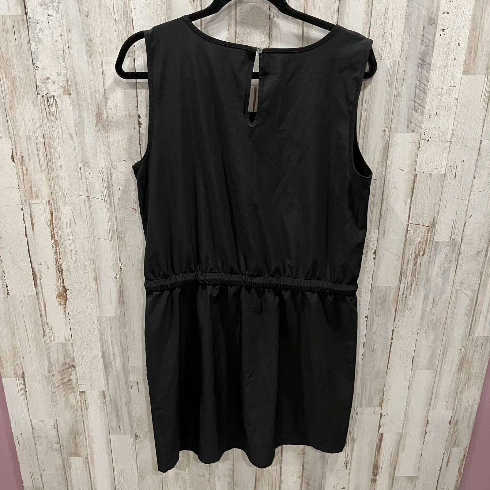 Ideology Black Drop Waist Sleeveless Athleisure Shirt Dress Womens Large Pockets - Image 4