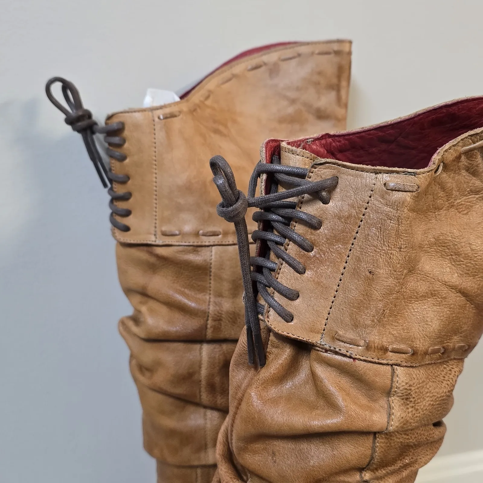 BED|STU Women's Leilani Tall Leather Boots Lace - Image 5