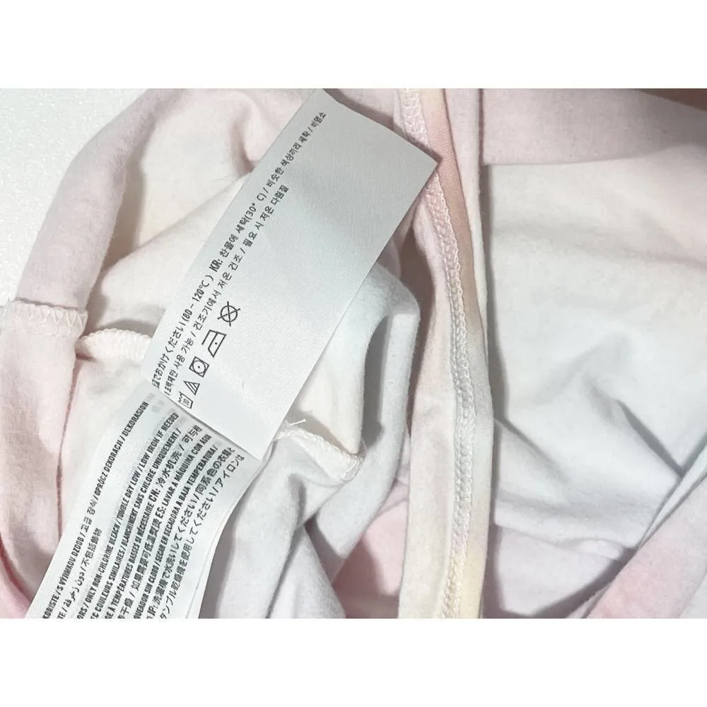 Hollister Tee Shirt Baby Tee Crop‎ Top Pastel Tie Dye Wrap Front Pink Blue Large - Image 10